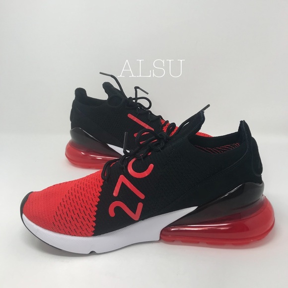 Nike Air Max 270 Flyknit Chili 🌶 Red Men’s - Picture 3 of 8